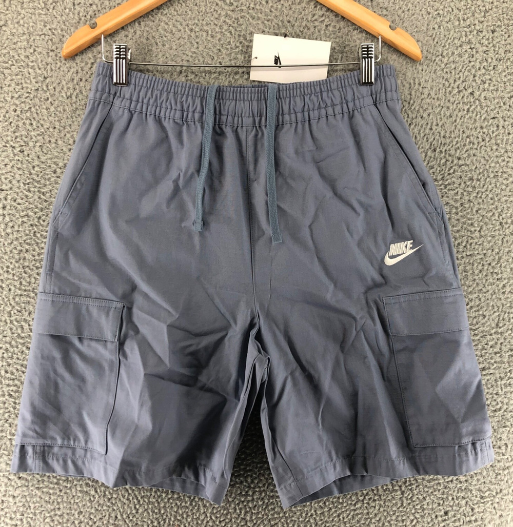 Nike Club Woven Cargo Shorts - Ashen Slate / White FB1246-493 Men’s Size XS